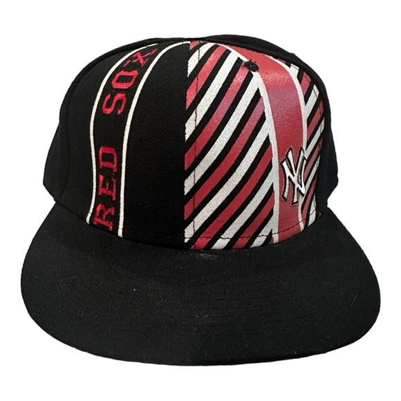 ⚾️HP⚾️ RARE Dual Logo Yankees Red Sox MLB Baseball Hat - Picture 1 of 6